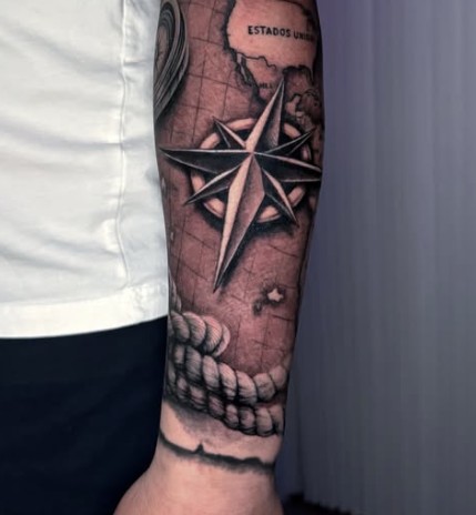 Compass and map sleeve